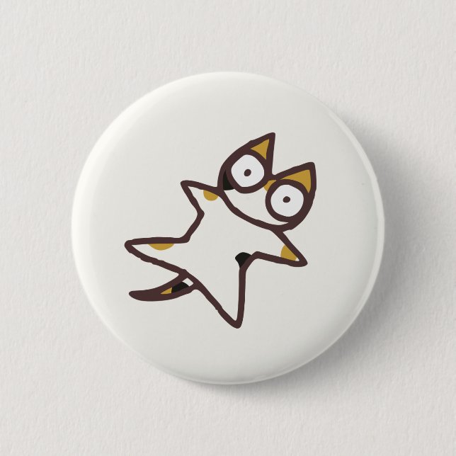 Badge Rond 5 Cm Calico Cat (Devant)