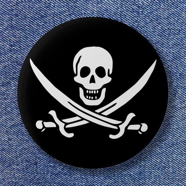 Badge Rond 5 Cm Calico Jack (Calico Jack Pinback Button)