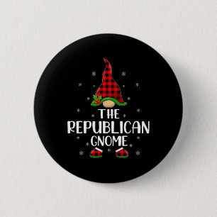 Badge Rond 5 Cm Calicot rouge de buffle correspondant au gnome rép