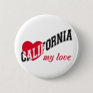 Badge Rond 5 Cm Californie, mon amour