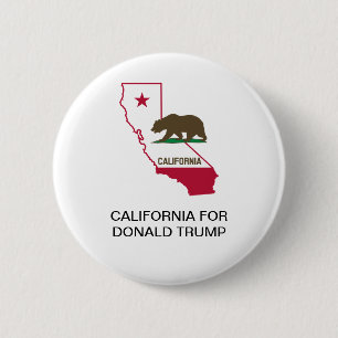 Badge Rond 5 Cm CALIFORNIE pour le bouton DONALD TRUMP 2020