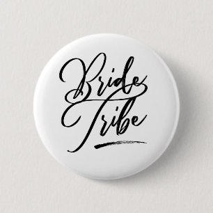 Badge Rond 5 Cm Calligraphie Brides tribu élégante