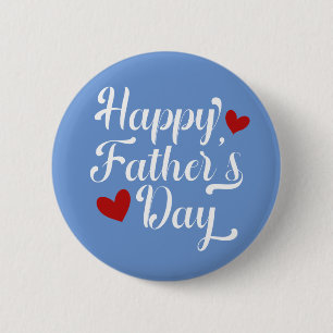 Badge Rond 5 Cm Calligraphie de Fête des pères simple et heureus