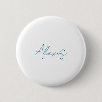 Calligraphie de nom Script Plain Simple Blanc Bleu