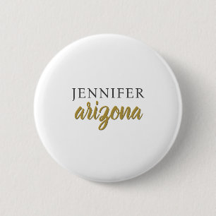 Badge Rond 5 Cm Calligraphie Élégant Simple Ajouter Votre Nom