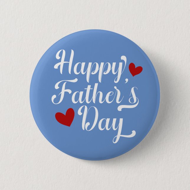 Badge Rond 5 Cm Calligraphie simple de Fête des pères heureuse | B (Devant)