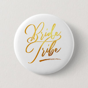 Badge Rond 5 Cm Calligraphy Gold Brides
