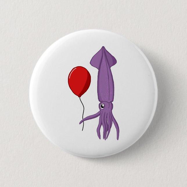 Badge Rond 5 Cm Calmar à ballons (Devant)