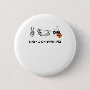 Badge Rond 5 Cm Calme Et Épices Citrouilles, Classe Skeletons Hall