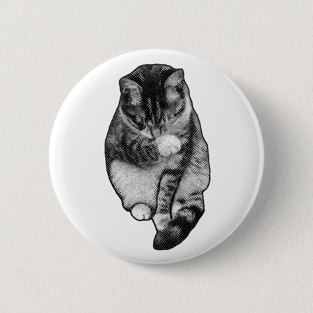 Badge Rond 5 Cm Calme Point Sourire (Devant)