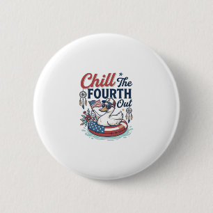 Badge Rond 5 Cm Calmer Le Quatre Juillet T-Shirt Vectoriel Canard