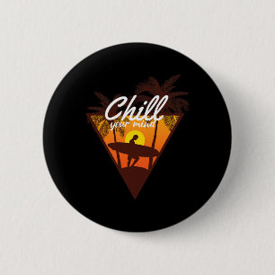 Badge Rond 5 Cm Calmez Votre Esprit Plage Océanique Été Vibes Trop