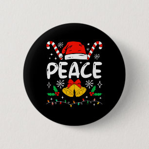 Badge Rond 5 Cm Calque de paix Je viens en paix Couple Chapeau de