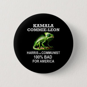 Badge Rond 5 Cm Camarade Kamala Commie Leon Commieleon Communiste 