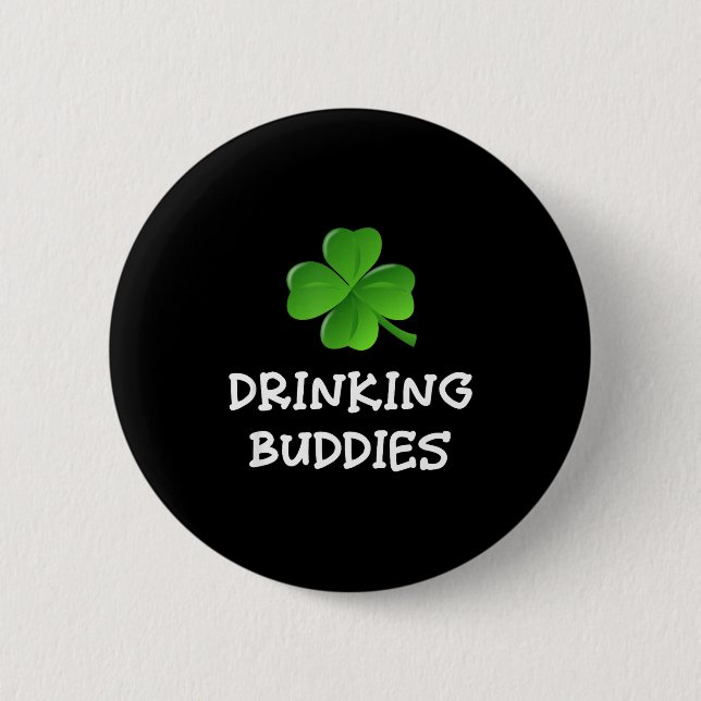 Badge Rond 5 Cm Camarades de boisson Bière de la Saint-Patrick Drô (Devant)