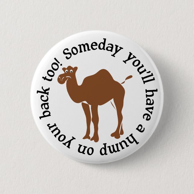 Badge Rond 5 Cm Camel (Devant)