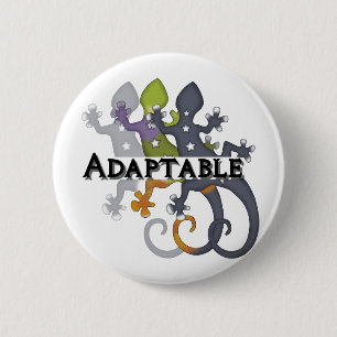 Badge Rond 5 Cm Caméléon adaptable