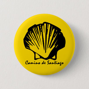 Badge Rond 5 Cm Camino de Santiago, insigne de pèlerinage