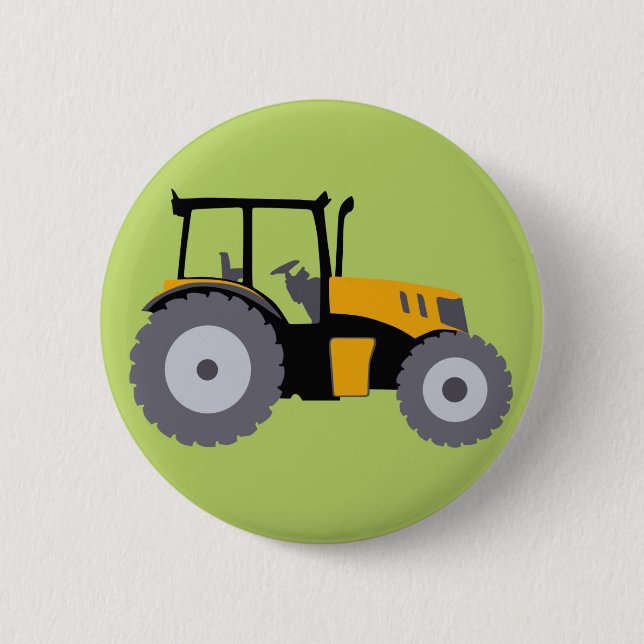 Badge Rond 5 Cm Camion à benne basculante jaune d'illustration de (Devant)