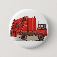 Camion à ordures rouge