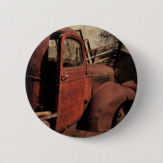 Badge Rond 5 Cm Camion abandonné (Devant)