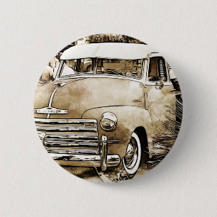 Badge Rond 5 Cm Camion Chevrolet classique