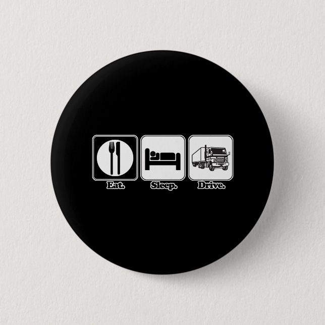 Badge Rond 5 Cm camion d'alimentation (Devant)