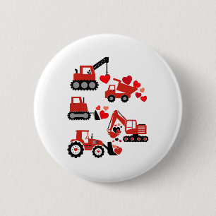 Badge Rond 5 Cm Camion De Construction Je T'Ai Creusé Drôle Garçon