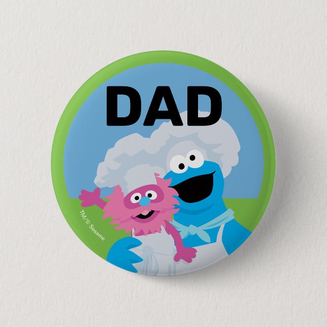 Badge Rond 5 Cm Camion de nourriture de Cookie Monster pour l'anni (Devant)