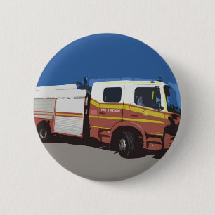 Badge Rond 5 Cm Camion de pompiers