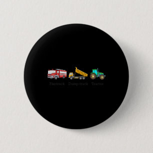 Badge Rond 5 Cm Camion de pompiers Camion à benne Tracteur Anti Tr