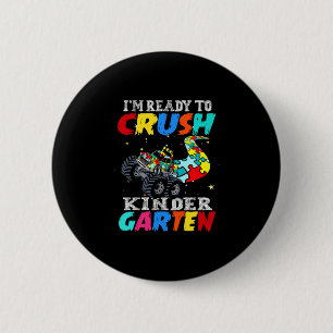 Badge Rond 5 Cm Camion drôle autisme puzzle écraser la nurserie re