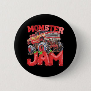 Badge Rond 5 Cm Camion Jam Maman Momster Garçon Mama Anniversaire