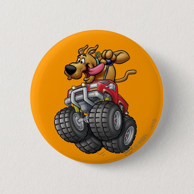 Badge Rond 5 Cm Camion Scooby Doo-Monster (Devant)