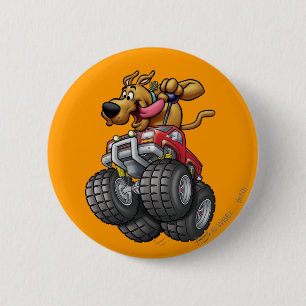 Badge Rond 5 Cm Camion Scooby Doo-Monster