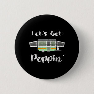 Badge Rond 5 Cm Camionnette de camping-car Tente Poppin Camionnett