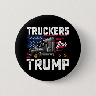Badge Rond 5 Cm Camionneurs Pour Élection Présidentielle Trump Vin