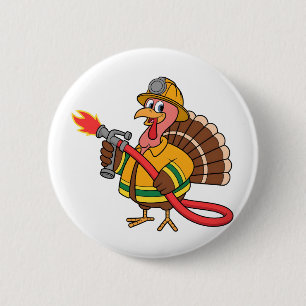 Badge Rond 5 Cm Camions pompiers Thanksgiving Turquie