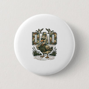 Badge Rond 5 Cm Camo Canard Papa Design T-Shirt Gravure Vintage_1