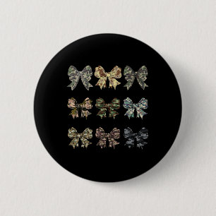 Badge Rond 5 Cm Camo Coquette Bow Chasse Au Canard Chasse Au Canar