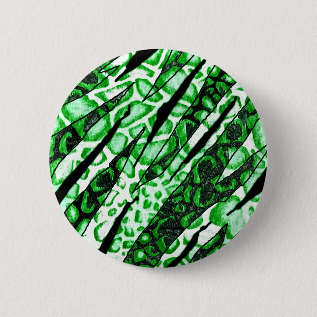 Badge Rond 5 Cm Camo de peau de serpent vert (Devant)