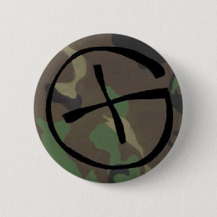 Badge Rond 5 Cm camo, Geocaching