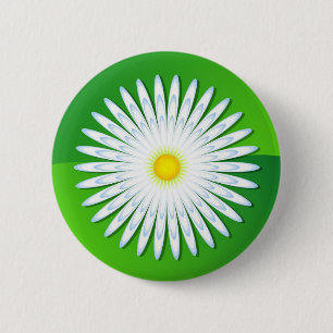 Badge Rond 5 Cm Camomille