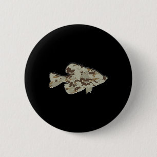 Badge Rond 5 Cm Camouflage Pan Poisson Silhouette Camo numérique C