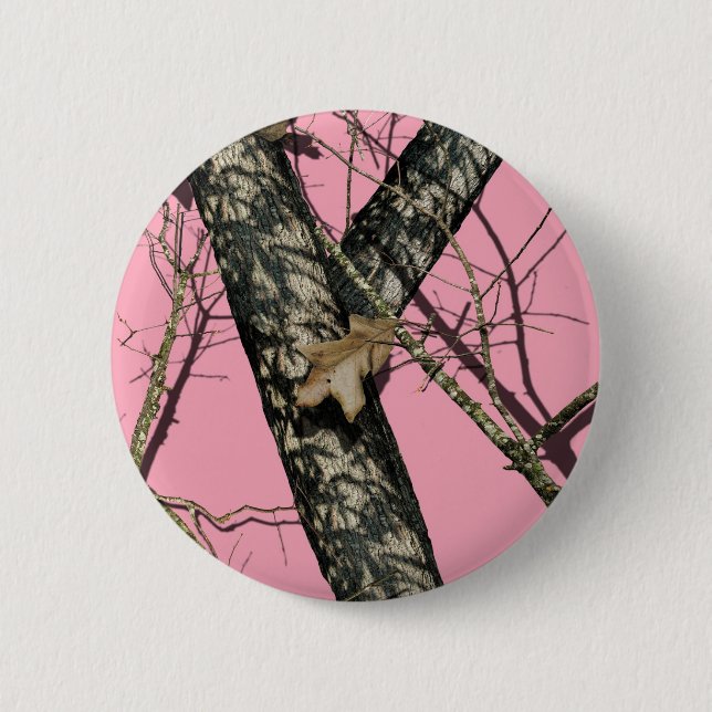 Badge Rond 5 Cm Camouflage rose (Devant)