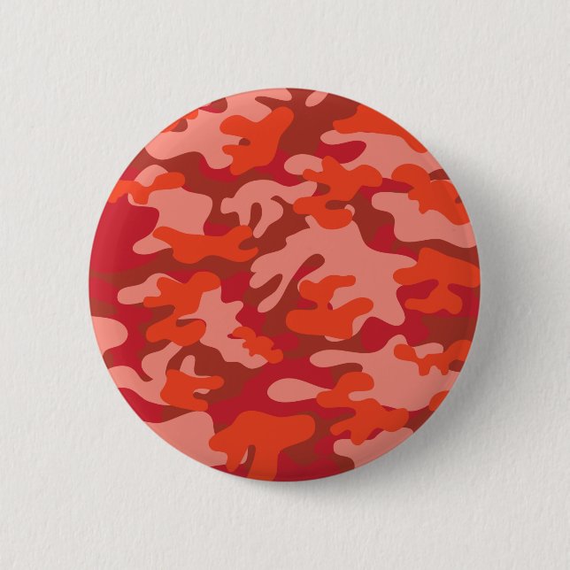 Badge Rond 5 Cm Camouflage rouge (Devant)