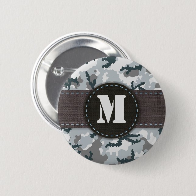 Badge Rond 5 Cm Camouflage urbain (Devant & derrière)