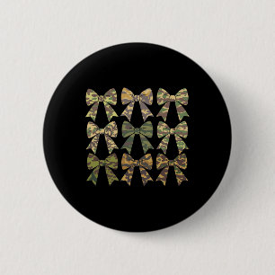 Badge Rond 5 Cm Camouflage Vieux Camo Bow Camo Coquette Chasse aux