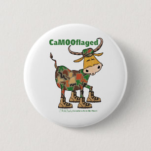 Badge Rond 5 Cm Camouflauge