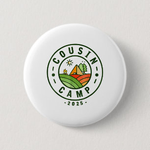 Badge Rond 5 Cm Camp Cousin 2025 Tribe Camping Vacances d'été _1